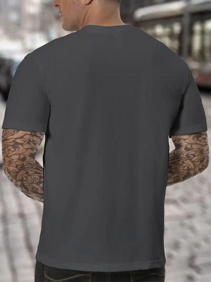 Herrars Hög Nacke T-shirt Mjuk Bekväm Lång Ärmar Minimalistisk Avslappnad Vardaglig Lager Topp