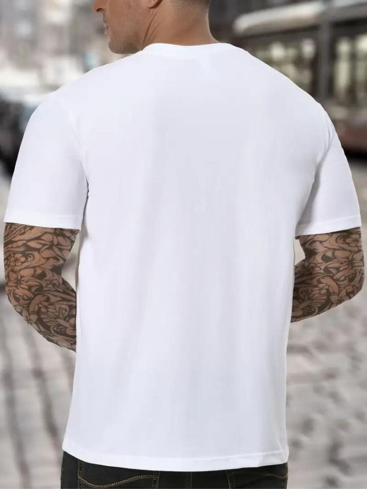 Herrars Hög Nacke T-shirt Mjuk Bekväm Lång Ärmar Minimalistisk Avslappnad Vardaglig Lager Topp