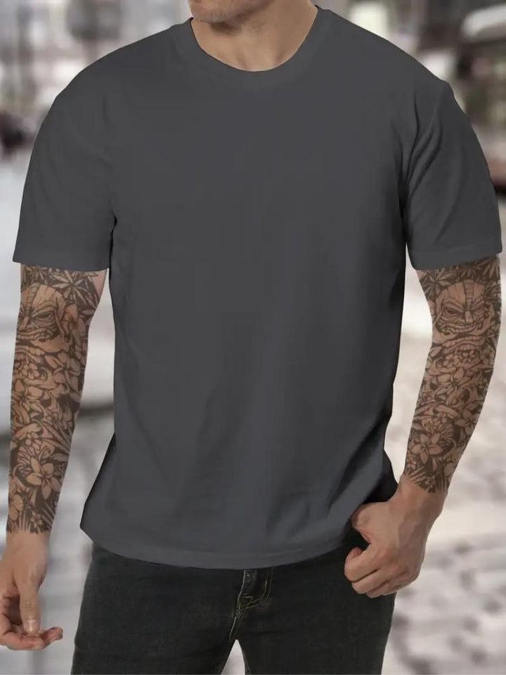 Herrars Hög Nacke T-shirt Mjuk Bekväm Lång Ärmar Minimalistisk Avslappnad Vardaglig Lager Topp
