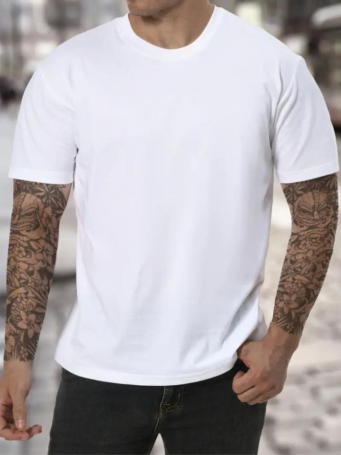 Herrars Hög Nacke T-shirt Mjuk Bekväm Lång Ärmar Minimalistisk Avslappnad Vardaglig Lager Topp