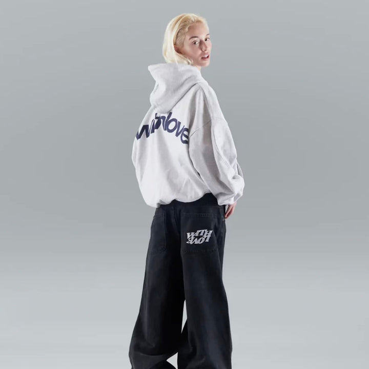 Kvinnors Love Hoodie Premium Bekväm Modern Minimalistisk Hållbar Varje Dag Casual Pullover