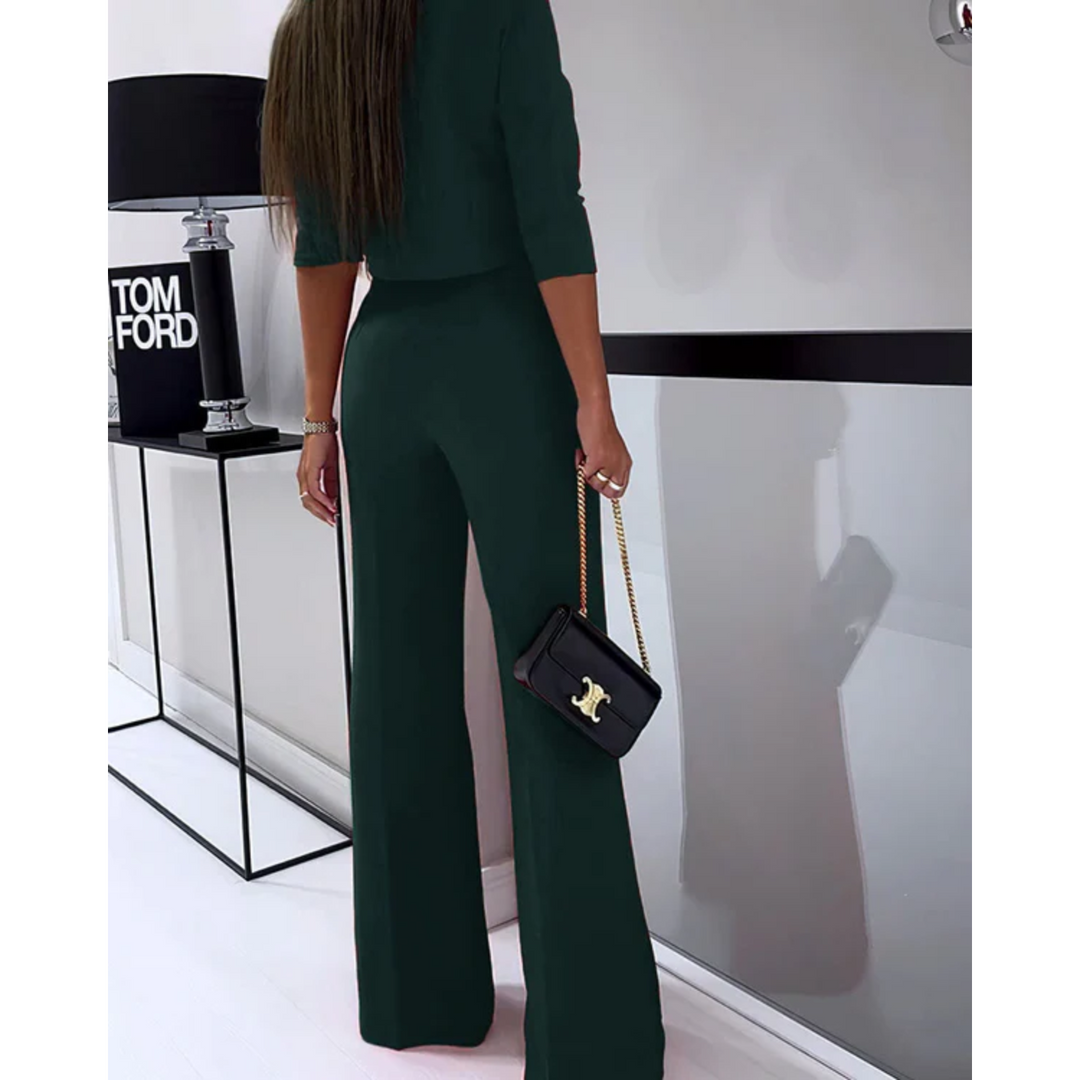 Kvinnors Eleganta Vida Byxor Co Ord Set