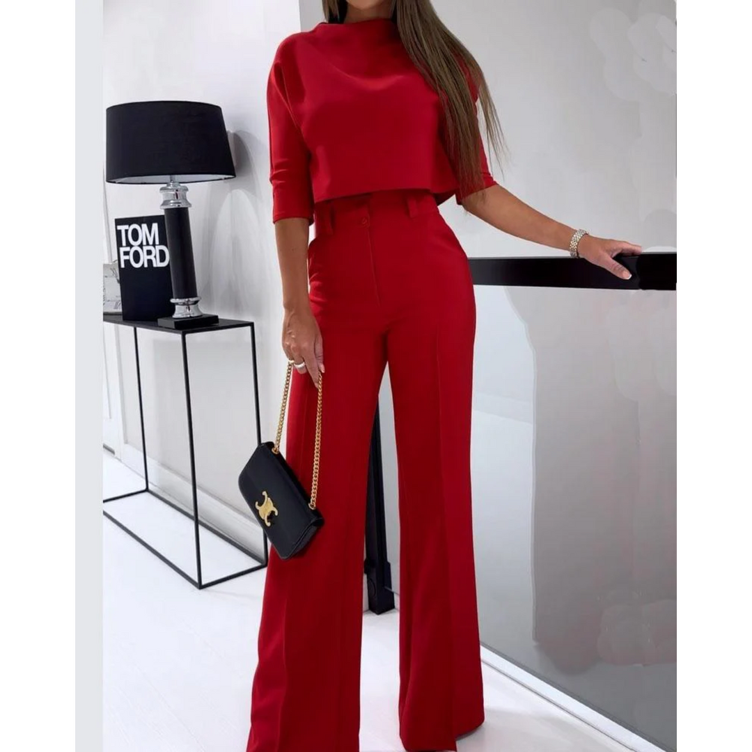 Kvinnors Eleganta Vida Byxor Co Ord Set