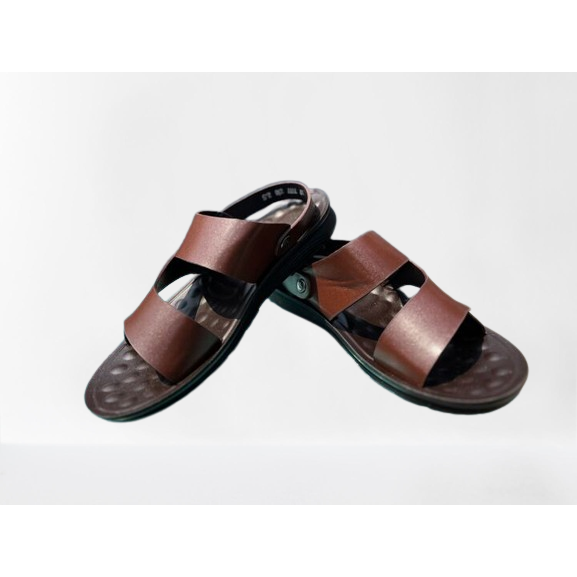 Kvinnors bruna dubbelremmar slide sandaler avslappnade sommar flats