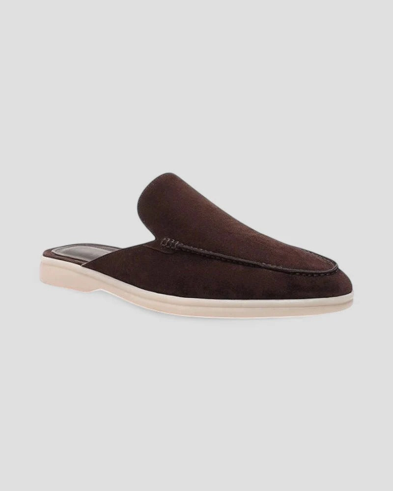 Herrars Slipp-on Loafers Utan Häl Med Moc Toe Sömnad