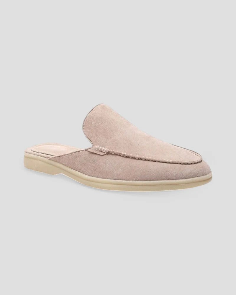 Herrars Slipp-on Loafers Utan Häl Med Moc Toe Sömnad
