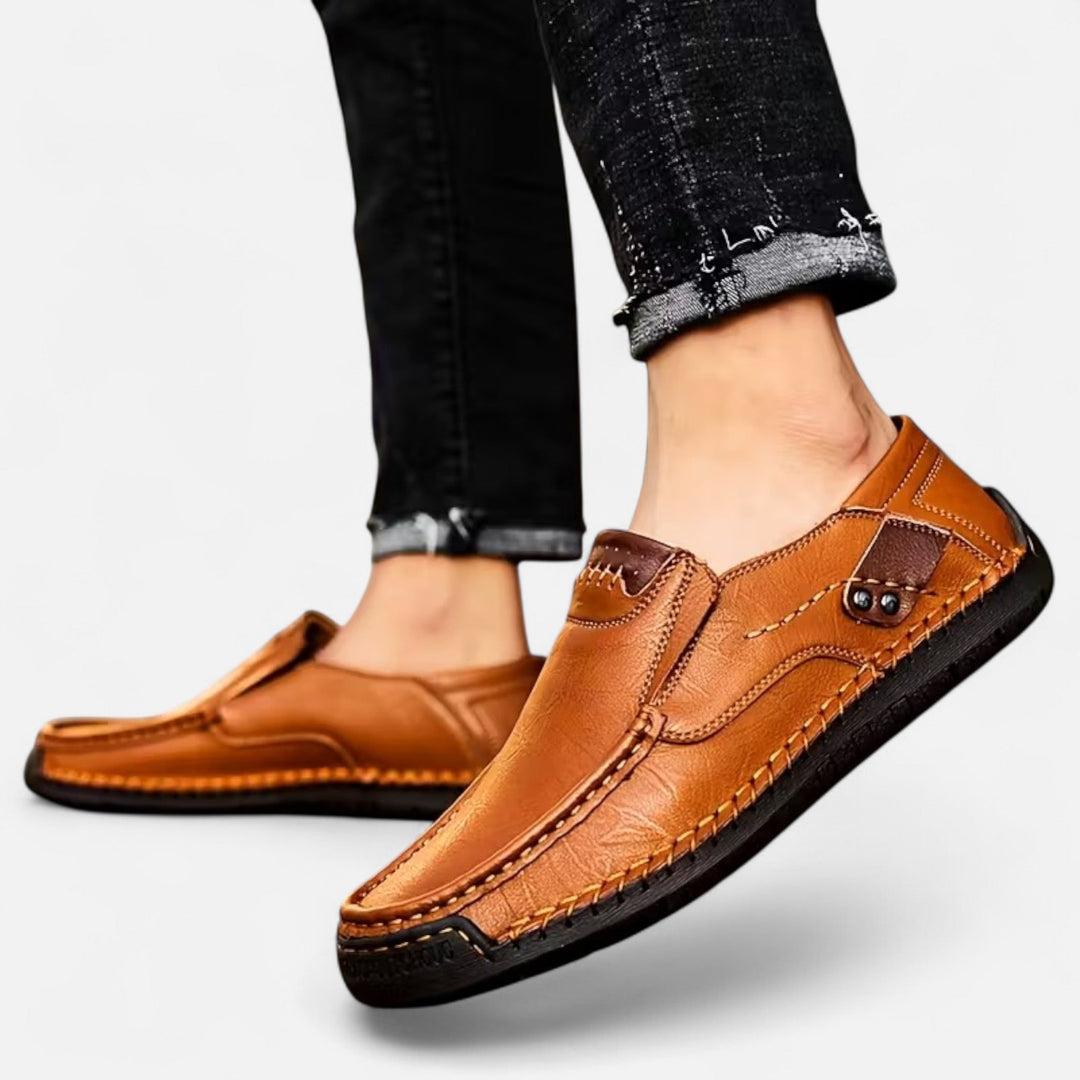 Valmonti | Herrens Slip-On Skor – Lättviktig Arvstil