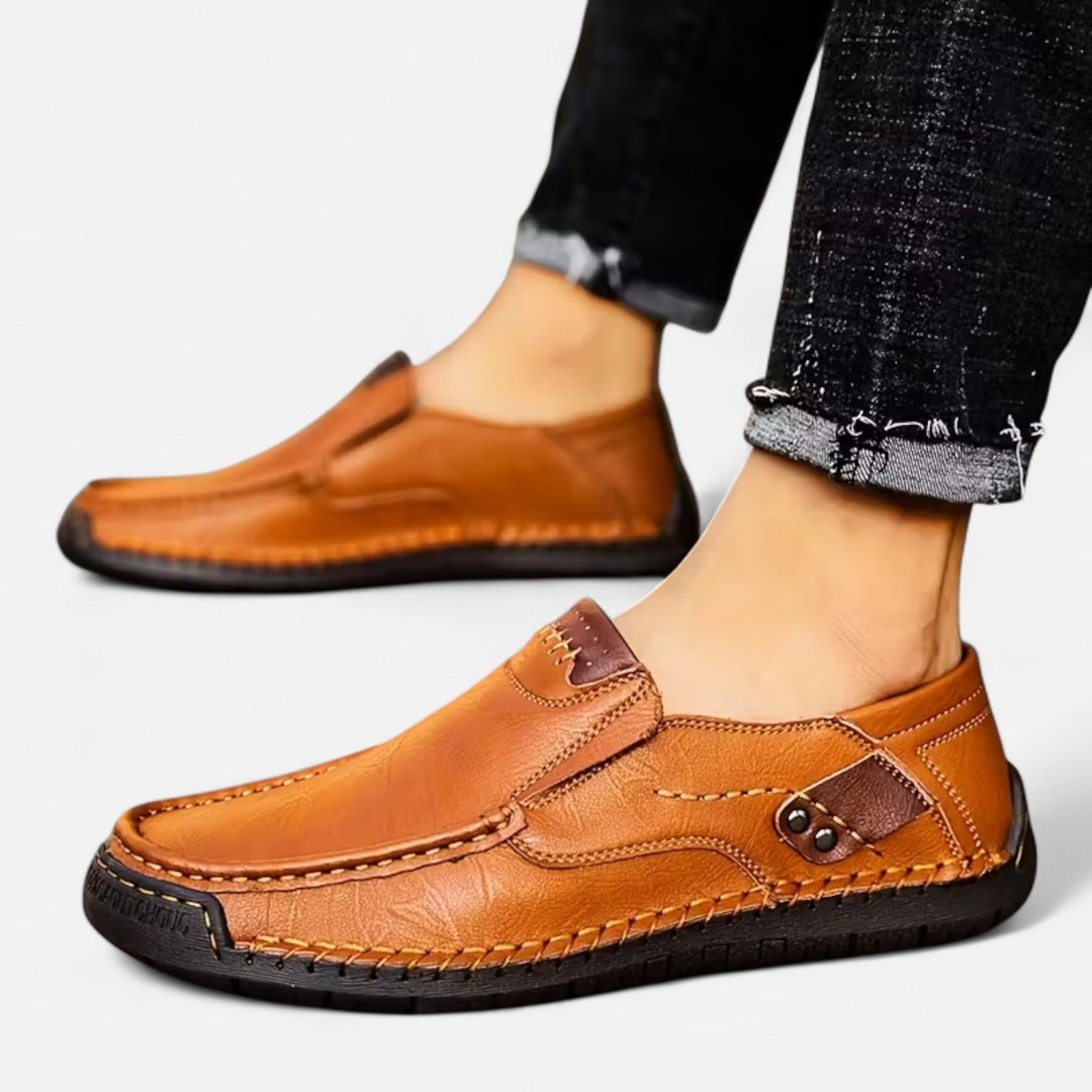 Valmonti | Herrens Slip-On Skor – Lättviktig Arvstil