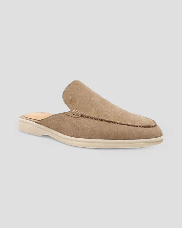 Herrars Slipp-on Loafers Utan Häl Med Moc Toe Sömnad