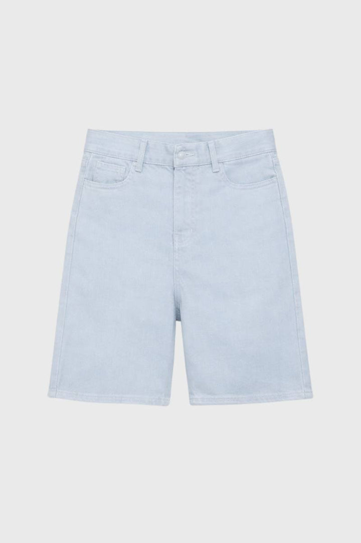 Herr Denim Shorts Avslappnad Passform Fem Fickor Sommar Klipp