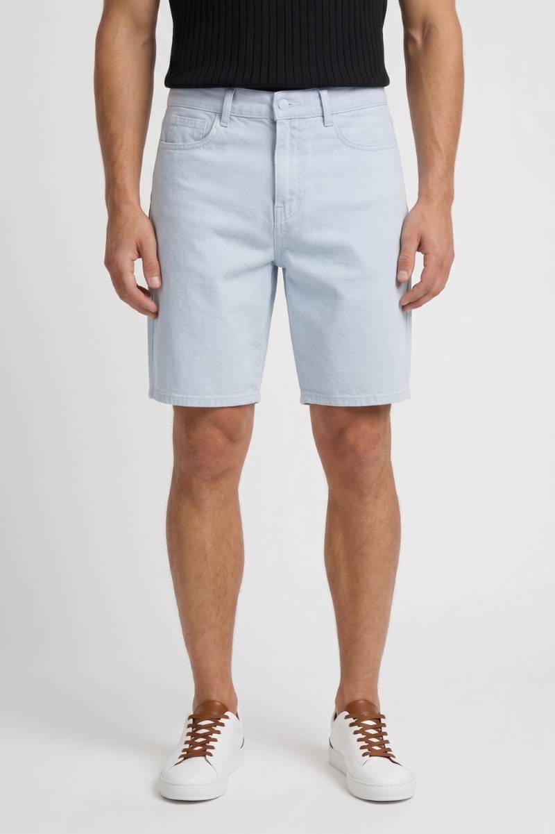 Herr Denim Shorts Avslappnad Passform Fem Fickor Sommar Klipp