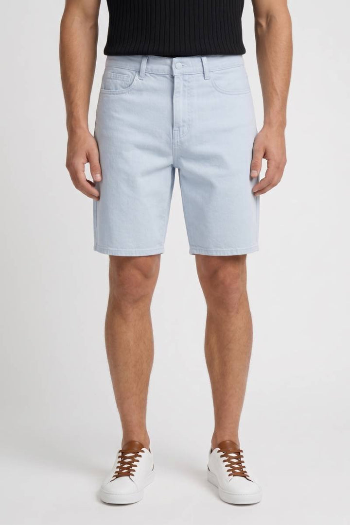 Herr Denim Shorts Avslappnad Passform Fem Fickor Sommar Klipp