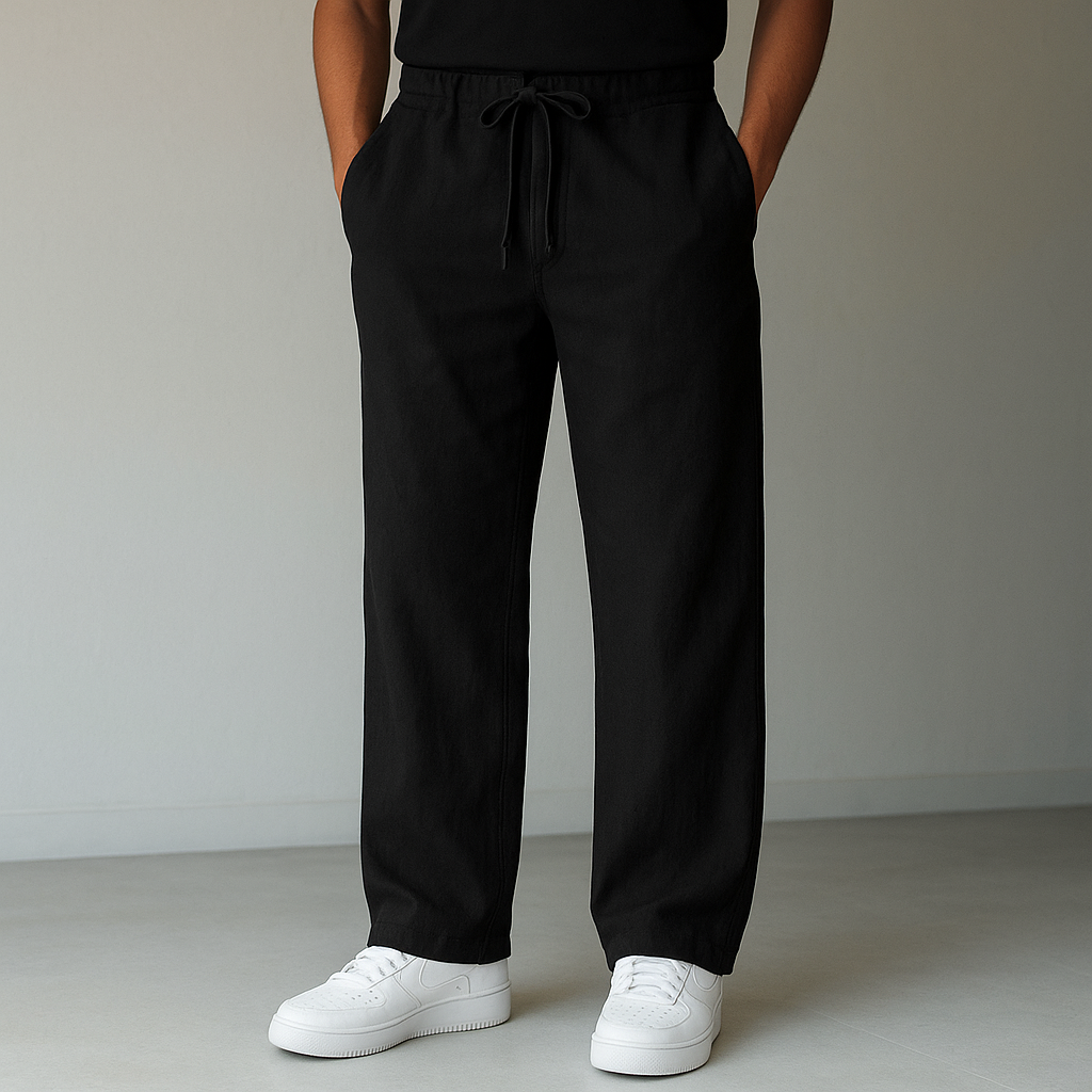 Herrars Drawstring Avslappnad Passform Vida Ben Casual Byxor