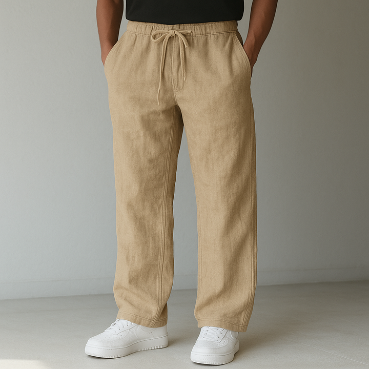Herrars Drawstring Avslappnad Passform Vida Ben Casual Byxor