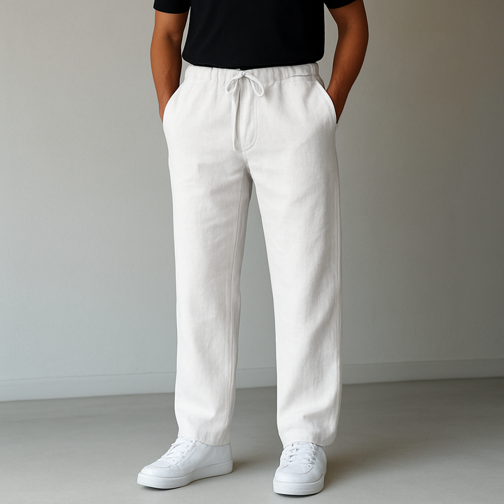 Herrars Drawstring Avslappnad Passform Vida Ben Casual Byxor