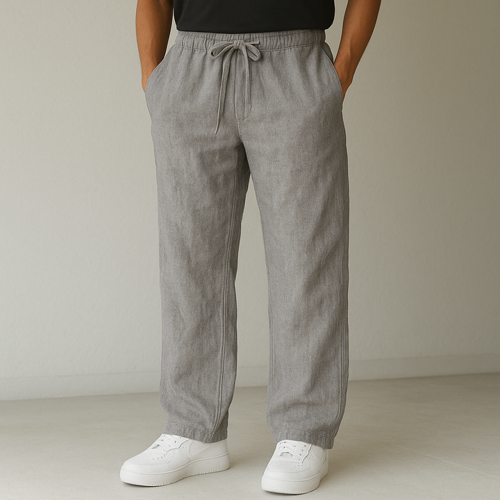 Herrars Drawstring Avslappnad Passform Vida Ben Casual Byxor