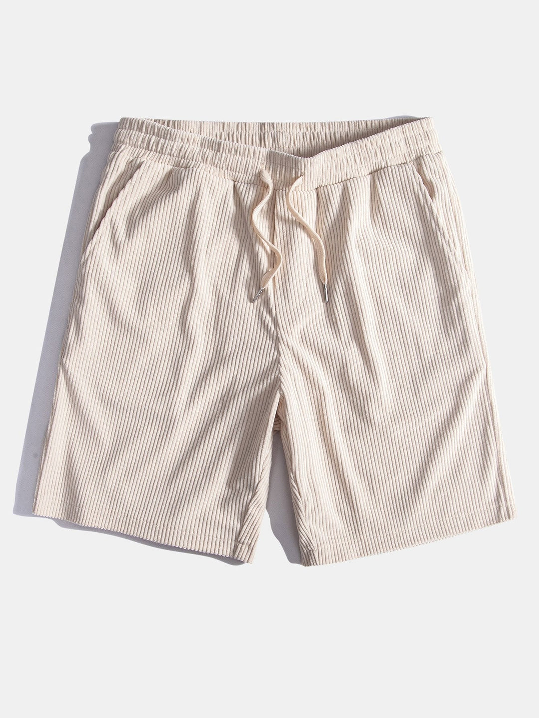 Herrens Ribbade Kordflorsskjorta och Shorts Set – Regular Fit Sommar Co-Ord