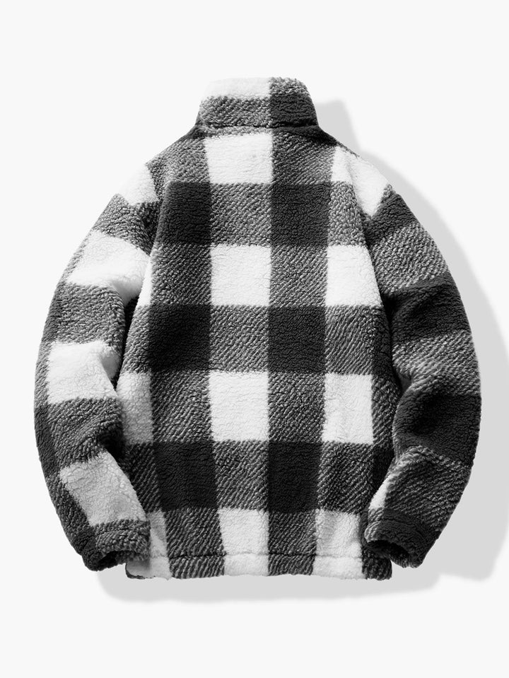 Herrens Teddy Fleece Quarter-Zip Sweatshirt – Avslappnad Vinterpullover