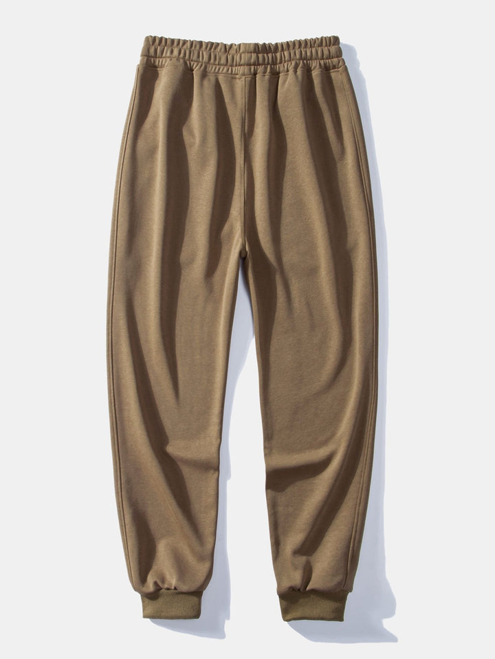 Herrars Basic Träningsset – Pullover Hoodie och Cuffed Joggers för Daglig Komfort