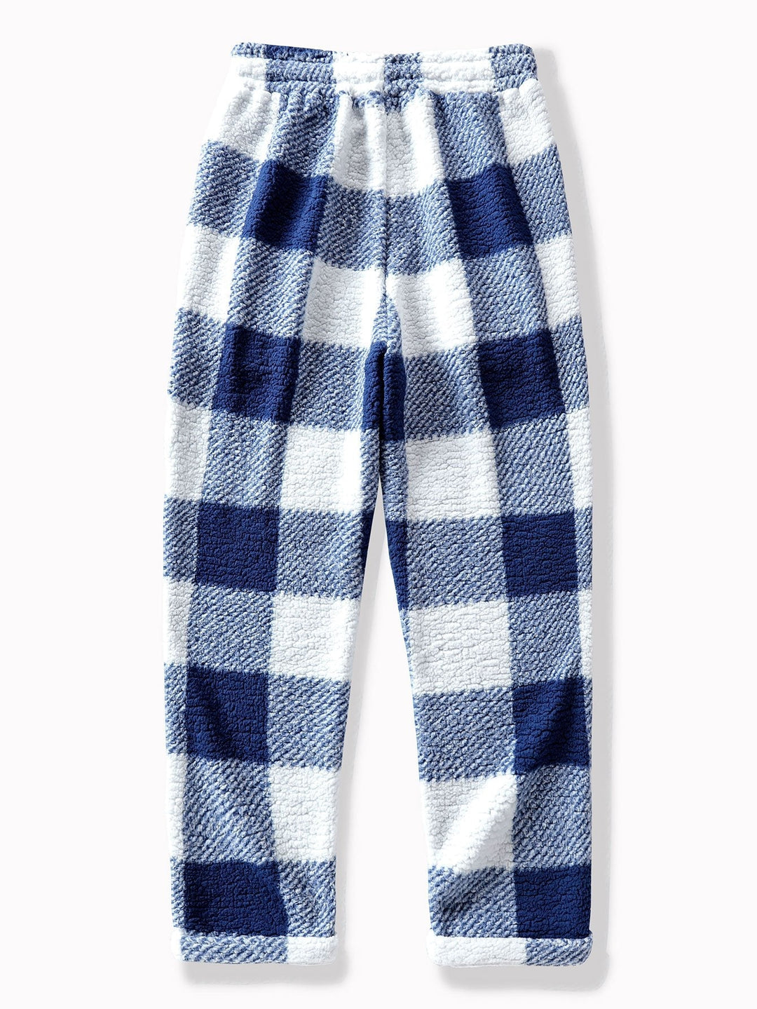 Herrens Teddy Fleece Raka Byxor – Varm Dragsko Vinter Loungebyxor