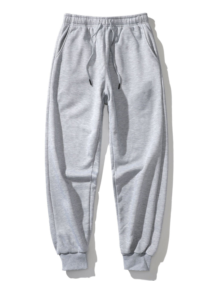 Herrarnas Quarter-Zip Hoodie Träningsoverall – Avslappnad Jogger Set för Resor och Casual Streetwear