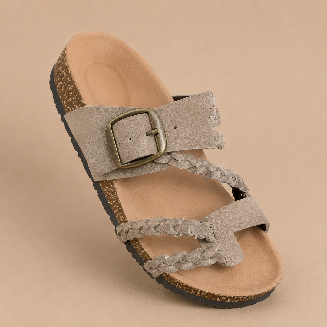 Kvinnors Justerbara Spänne Komfort Sandaler – Ortopediskt Inspirerade Sommar Sandaler för Promenader och Resor