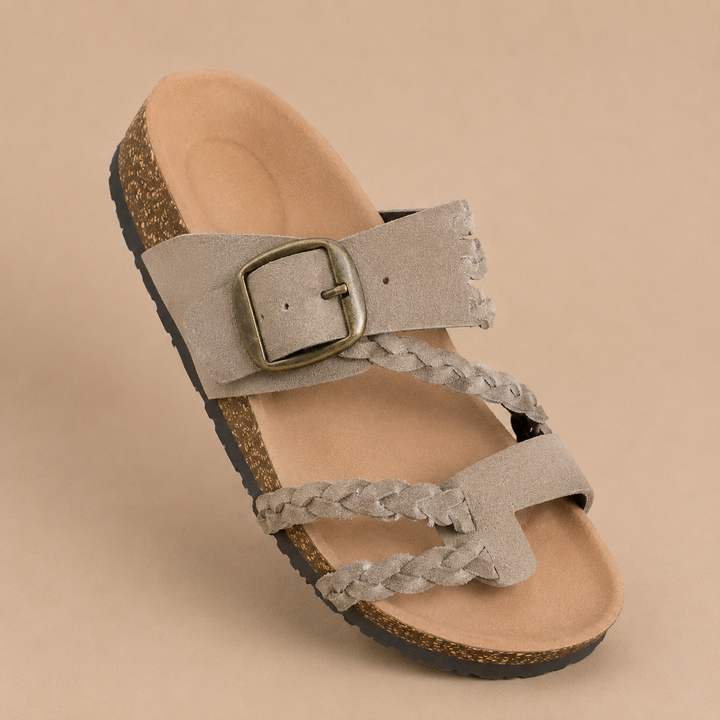 Kvinnors Justerbara Spänne Komfort Sandaler – Ortopediskt Inspirerade Sommar Sandaler för Promenader och Resor