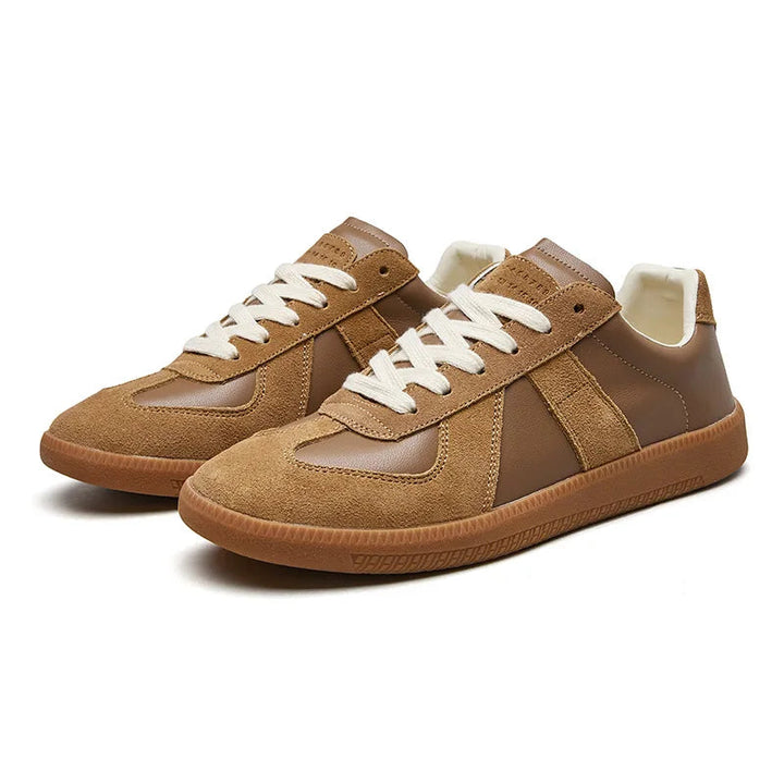Herrarnas Retro Panel Snörning Låg Top Sneakers