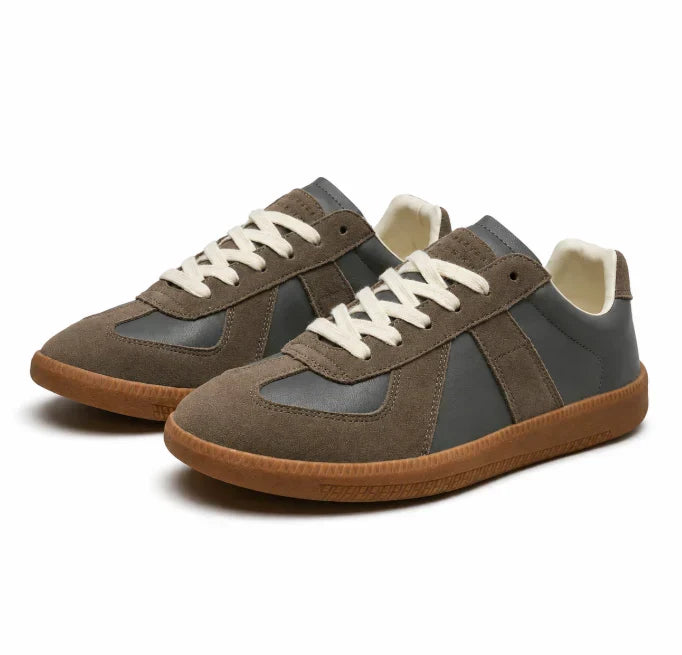 Herrarnas Retro Panel Snörning Låg Top Sneakers