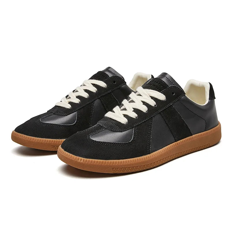 Herrarnas Retro Panel Snörning Låg Top Sneakers