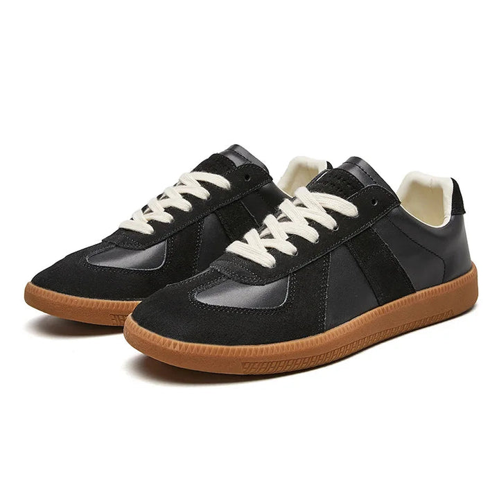 Herrarnas Retro Panel Snörning Låg Top Sneakers