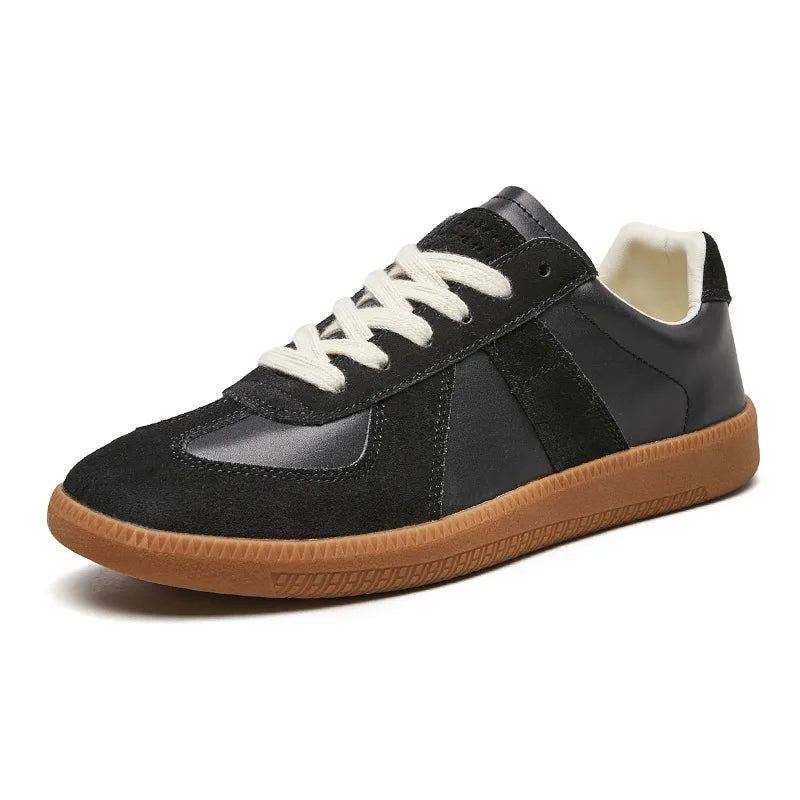 Herrarnas Retro Panel Snörning Låg Top Sneakers