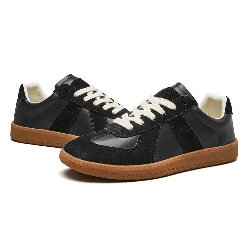 Herrarnas Retro Panel Snörning Låg Top Sneakers
