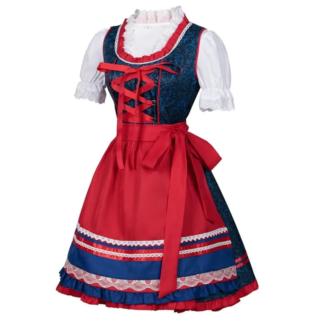 Kvinnors Traditionella Festival Dirndl – Bandliv Klänning med Lager Av Förklädeskjol