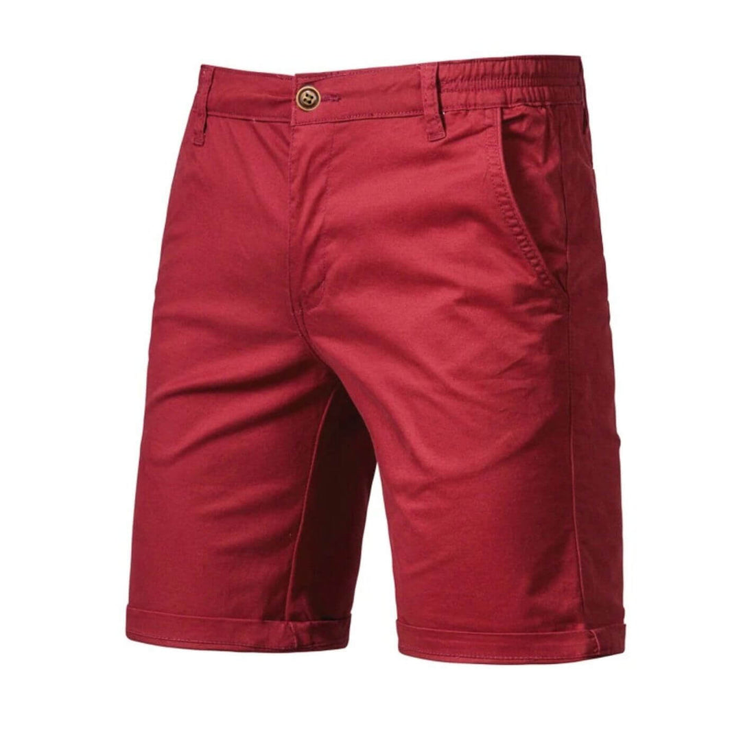 Herrens Chino Shorts med Elastisk Midja, Smart Casual Passform