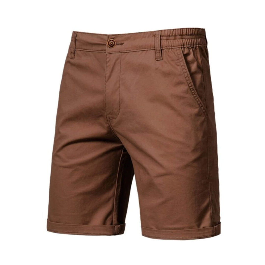 Herrens Chino Shorts med Elastisk Midja, Smart Casual Passform