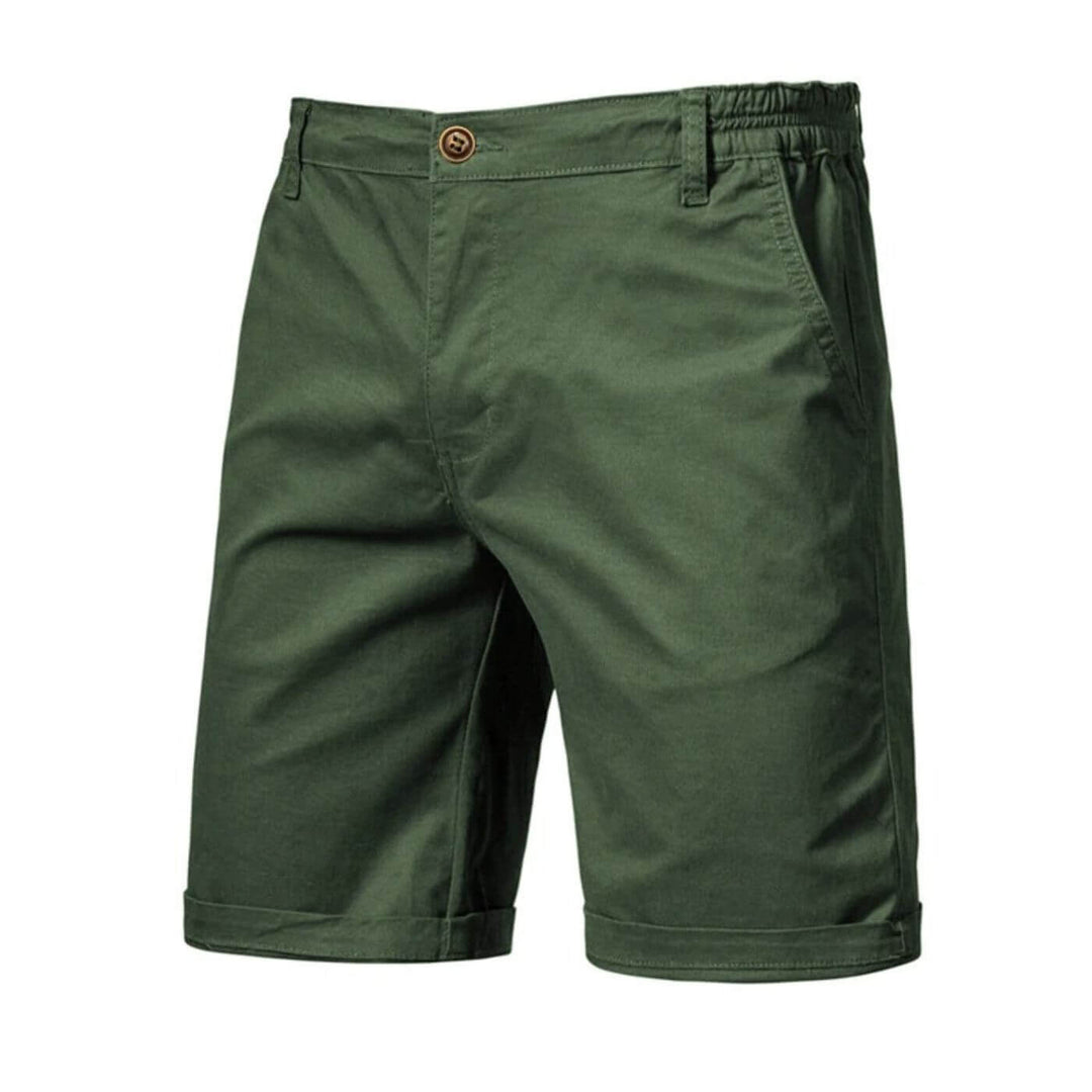 Herrens Chino Shorts med Elastisk Midja, Smart Casual Passform