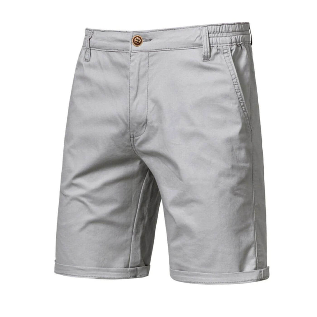 Herrens Chino Shorts med Elastisk Midja, Smart Casual Passform