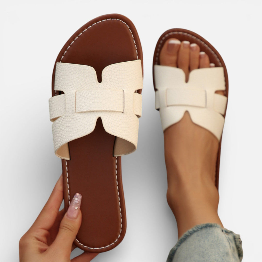 Kvinnors Öppen Tå Slid Sandaler Minimalistisk Platt Sommar Skor