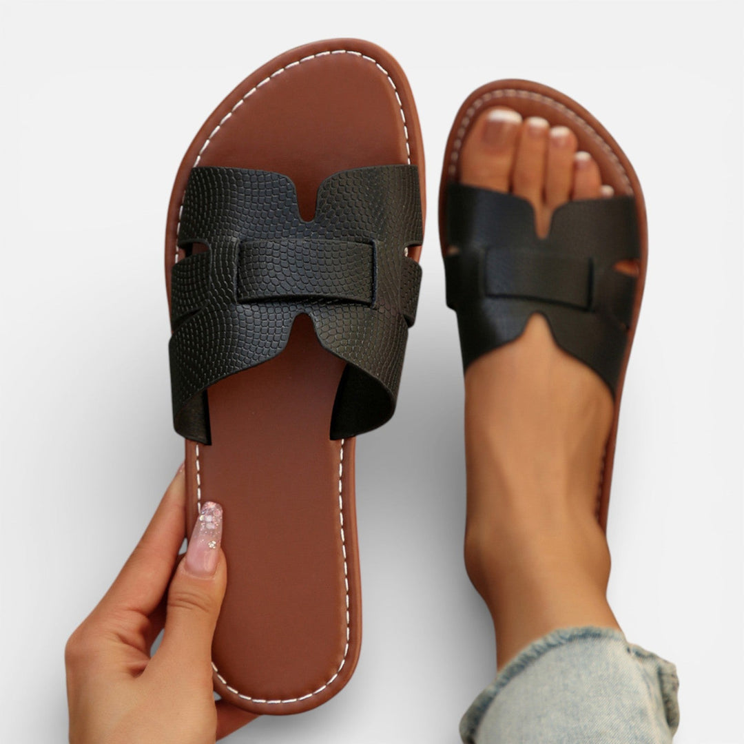 Kvinnors Öppen Tå Slid Sandaler Minimalistisk Platt Sommar Skor