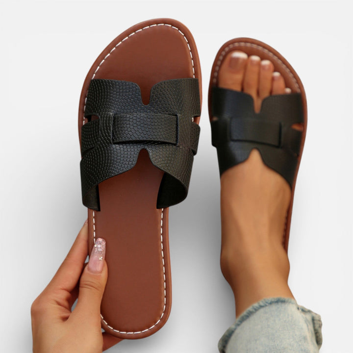 Kvinnors Öppen Tå Slid Sandaler Minimalistisk Platt Sommar Skor