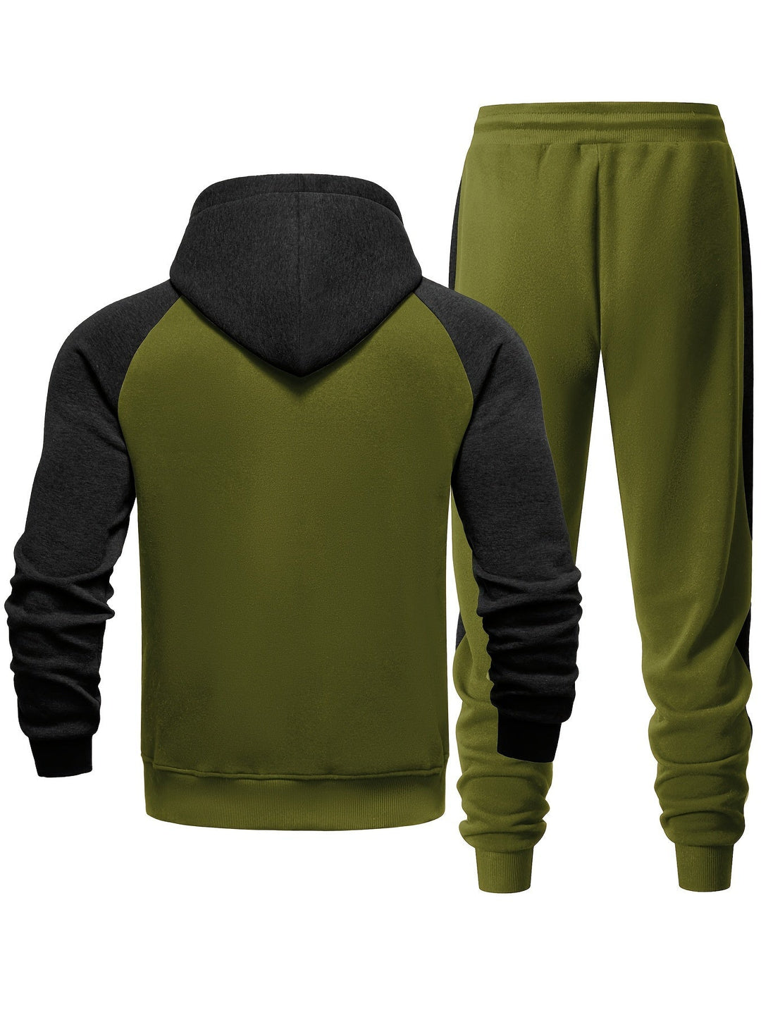 Mäns avslappnad hoodie och jogger-set för sportig komfort, vardagsbruk och mångsidig street style