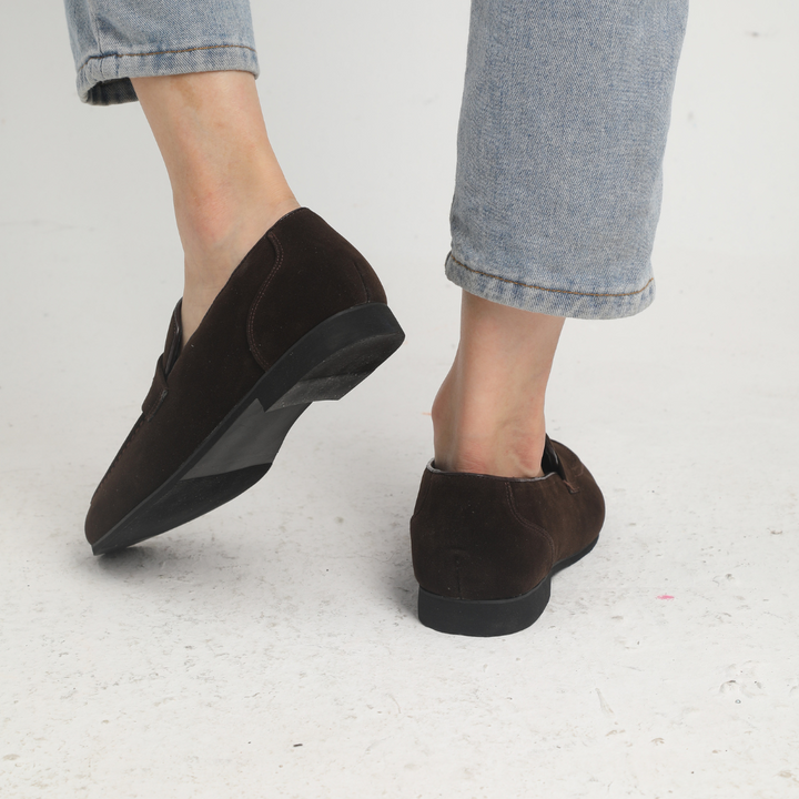 Herrars Mocka Penny Loafers Smart Slip On Klädeskor