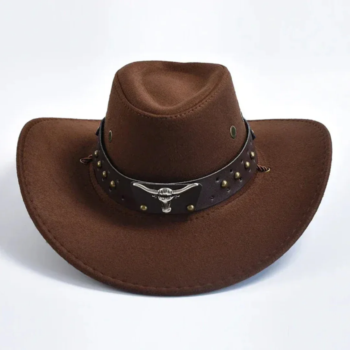 Herrwestern Cowboyhatt – Bredbrättad Statementstil för Utomhus- och Avslappnad Användning