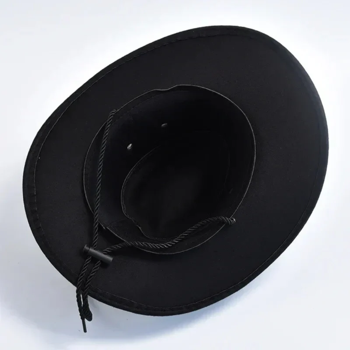 Herrwestern Cowboyhatt – Bredbrättad Statementstil för Utomhus- och Avslappnad Användning