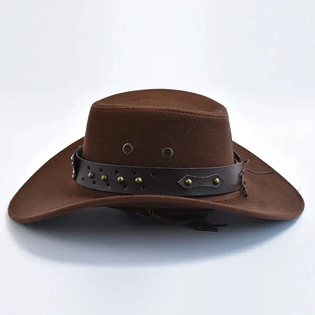 Herrwestern Cowboyhatt – Bredbrättad Statementstil för Utomhus- och Avslappnad Användning