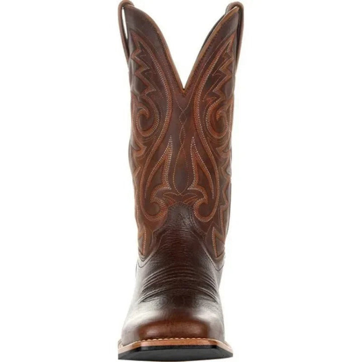 Kvinnors Västerländska Cowboystövlar – Broderad Mid-Calf Stil för Avslappnad Användning