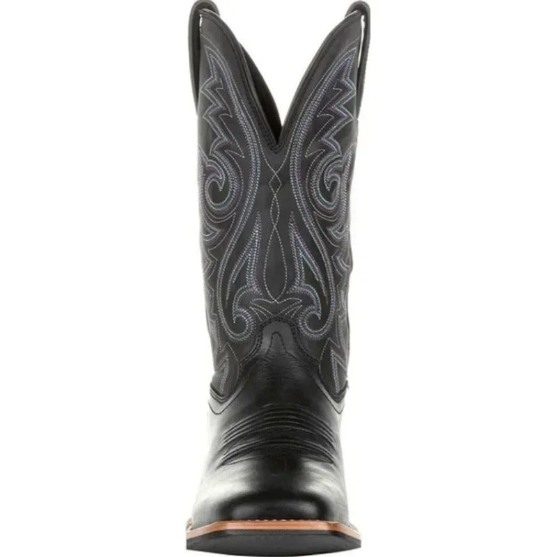 Kvinnors Västerländska Cowboystövlar – Broderad Mid-Calf Stil för Avslappnad Användning