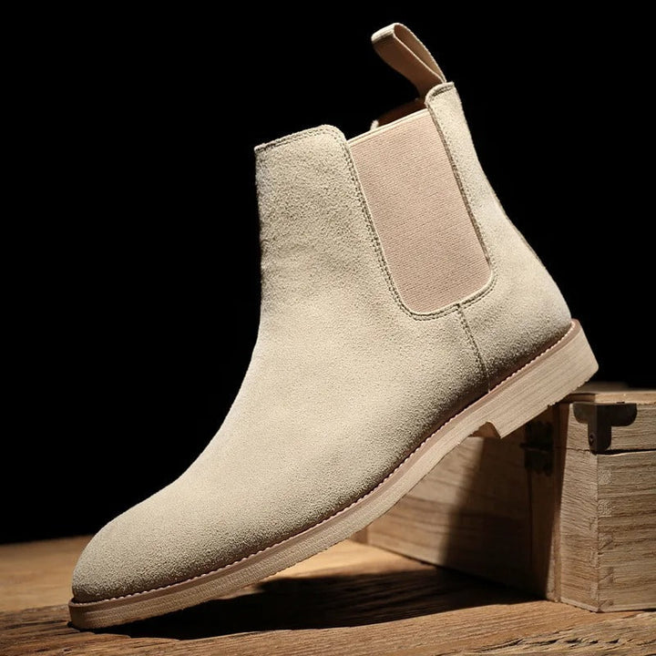 Herrsuede Skor Klassiska Slip Boots Ankelstil för Avslappnad och Smart-Attire