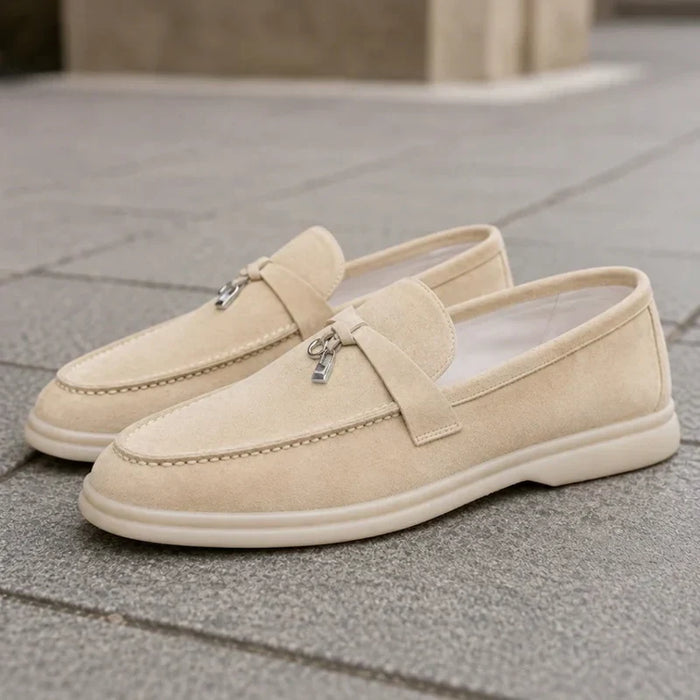 Kvinnors Texturerade Loafers Snygga Plattform Slip-On Skor